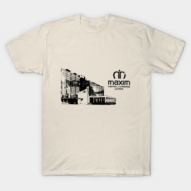 Vintage Maxim Hotel and Casino Las Vegas T-Shirt by StudioPM71